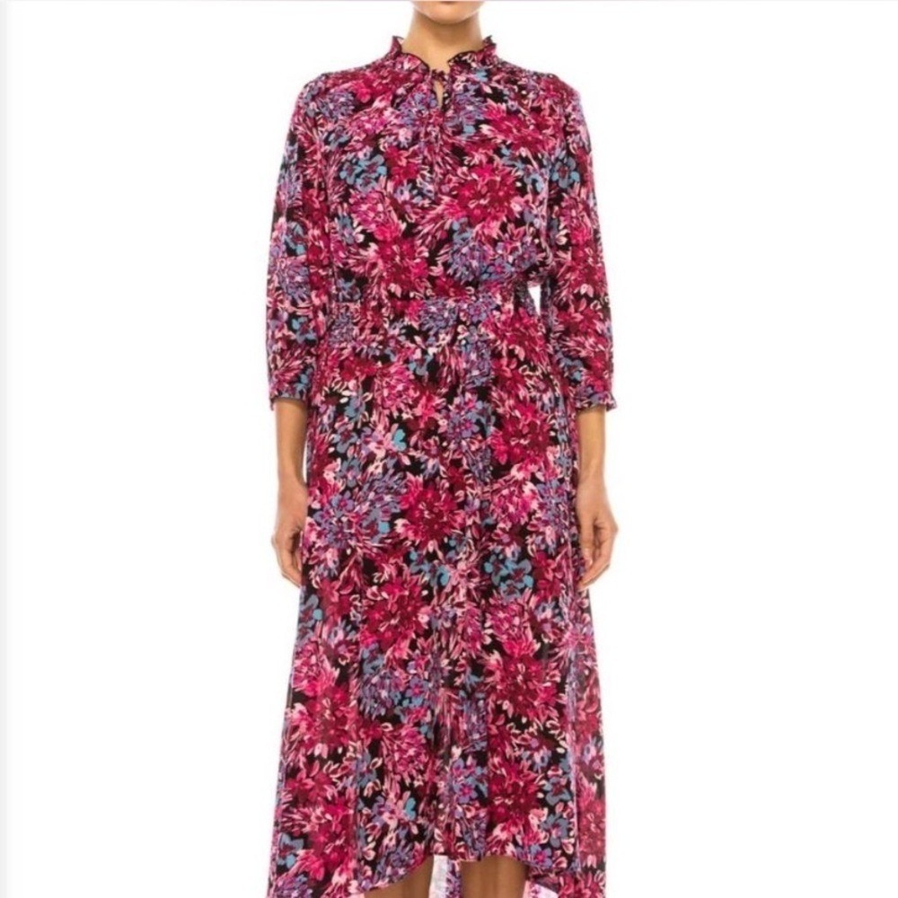Nanette Lepore Vibrant Floral Long Sleeve Dress‎